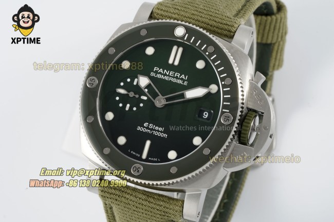 Submersible PAM1287 44mm VSF Green/Dot on SS/NY Strap P900 Super Clone Submersible PAM1287 44mm VSF Green/Dot on SS/NY Strap P900 Super Clone