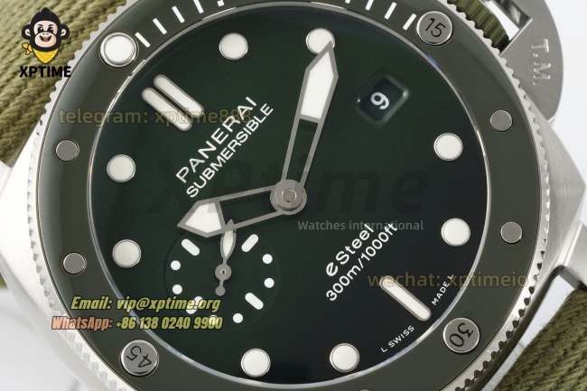 Submersible PAM1287 44mm VSF Green/Dot on SS/NY Strap P900 Super Clone Submersible PAM1287 44mm VSF Green/Dot on SS/NY Strap P900 Super Clone