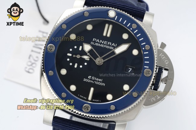 Submersible PAM1289 44mm VSF Blue/Dot on SS/NY Strap P900 Super Clone Submersible PAM1289 44mm VSF Blue/Dot on SS/NY Strap P900 Super Clone