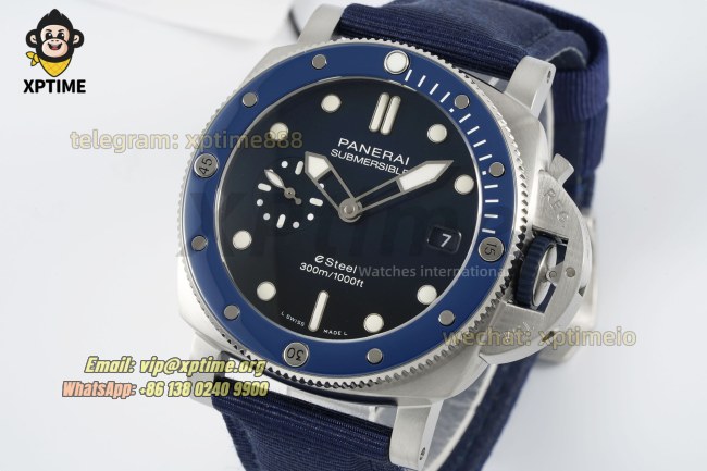 Submersible PAM1289 44mm VSF Blue/Dot on SS/NY Strap P900 Super Clone Submersible PAM1289 44mm VSF Blue/Dot on SS/NY Strap P900 Super Clone