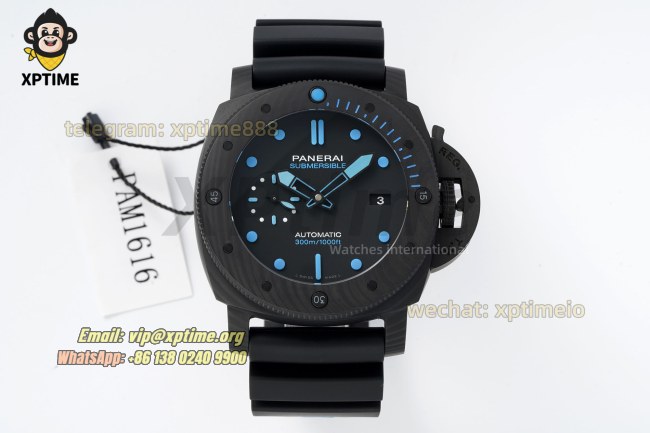 Submersible PAM1616 47mm VSF Black/Dot on Carbon/RU Strap P900 Super Clone Submersible PAM1616 47mm VSF Black/Dot on Carbon/RU Strap P900 Super Clone