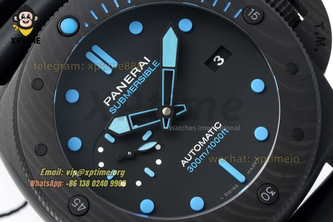 Submersible PAM1616 47mm VSF Black/Dot on Carbon/RU Strap P900 Super Clone Submersible PAM1616 47mm VSF Black/Dot on Carbon/RU Strap P900 Super Clone