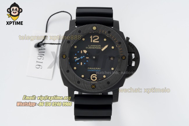 Submersible PAM616 47mm VSF Black/Dot on Carbon/RU Strap P900 Super Clone Submersible PAM616 47mm VSF Black/Dot on Carbon/RU Strap P900 Super Clone