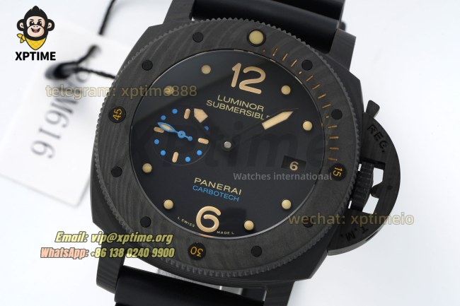 Submersible PAM616 47mm VSF Black/Dot on Carbon/RU Strap P900 Super Clone Submersible PAM616 47mm VSF Black/Dot on Carbon/RU Strap P900 Super Clone