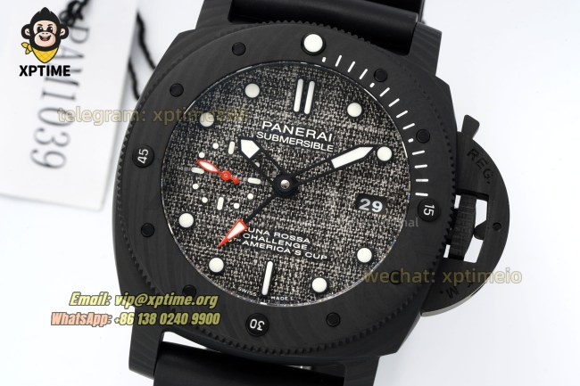 Submersible PAM1039 Luna Rossa GMT 47mm VSF Gray/Dot on Carbon/RU Strap P9011 Super Clone Submersible PAM1039 Luna Rossa GMT 47mm VSF Gray/Dot on Carbon/RU Strap P9011 Super Clone