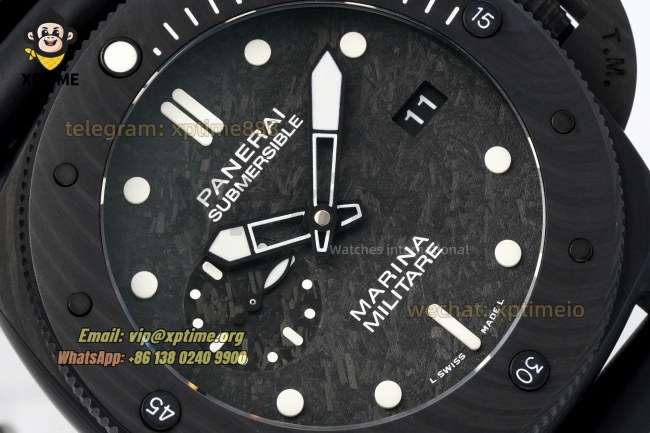 Submersible PAM979 Marina 47mm VSF Carbon/Dot on Carbon/RU Strap P9010 Super Clone Submersible PAM979 Marina 47mm VSF Carbon/Dot on Carbon/RU Strap P9010 Super Clone