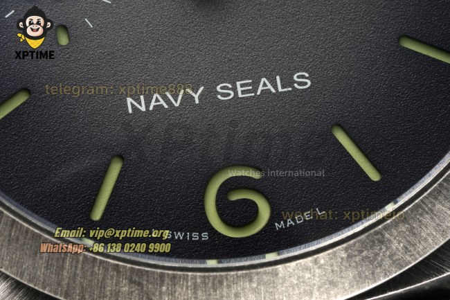 Luminor Navy Seals PAM1412 44mm VSF Gradient Gray/Stick Numeral on SS/RU Strap P9010 Super Clone Luminor Navy Seals PAM1412 44mm VSF Gradient Gray/Stick Numeral on SS/RU Strap P9010 Super Clone