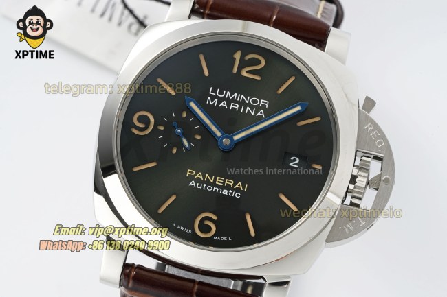 Luminor Marina PAM1116 44mm VSF Green/Stick Numeral on SS/LE Strap P9010 Super Clone Luminor Marina PAM1116 44mm VSF Green/Stick Numeral on SS/LE Strap P9010 Super Clone