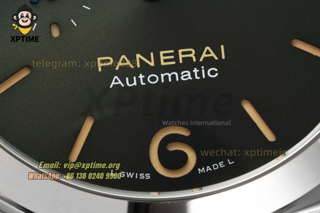 Luminor Marina PAM1116 44mm VSF Green/Stick Numeral on SS/LE Strap P9010 Super Clone Luminor Marina PAM1116 44mm VSF Green/Stick Numeral on SS/LE Strap P9010 Super Clone