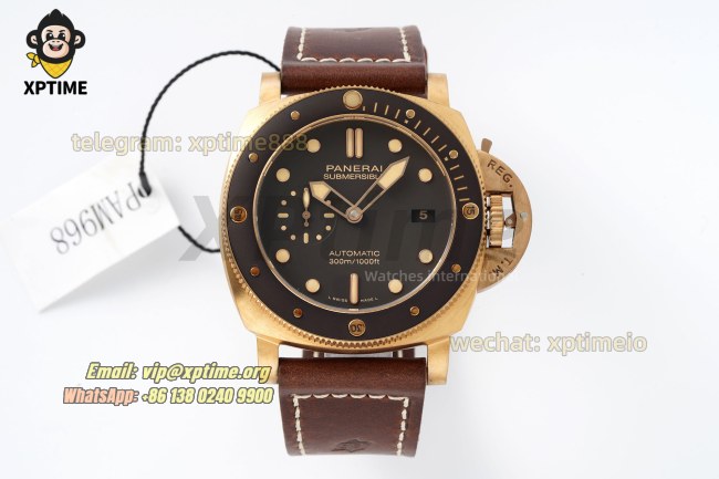 Submersible PAM968 47mm VSF Brown/Dot on Bronzo/RU Strap P9011 Super Clone Submersible PAM968 47mm VSF Brown/Dot on Bronzo/RU Strap P9011 Super Clone