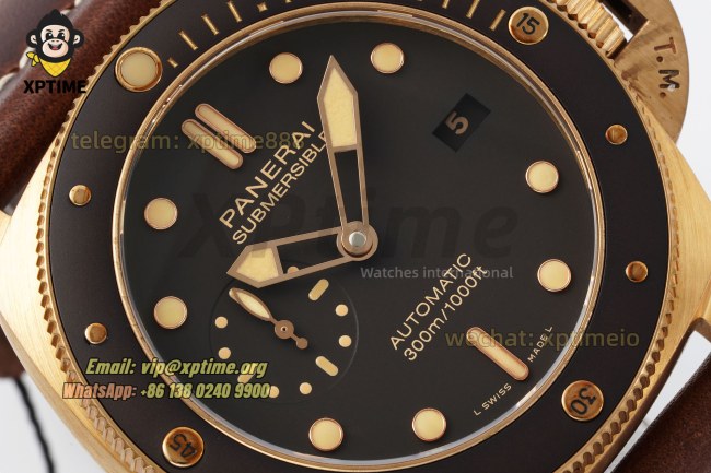 Submersible PAM968 47mm VSF Brown/Dot on Bronzo/RU Strap P9011 Super Clone Submersible PAM968 47mm VSF Brown/Dot on Bronzo/RU Strap P9011 Super Clone