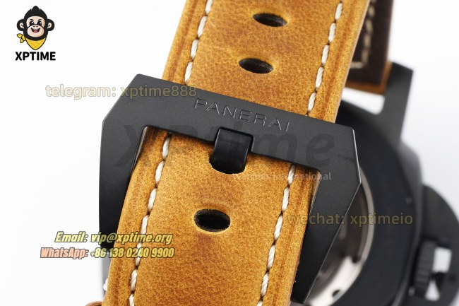 Luminor GMT PAM441 44mm VSF Black/Numeral on CER/LE Strap P9001 Super Clone Luminor GMT PAM441 44mm VSF Black/Numeral on CER/LE Strap P9001 Super Clone