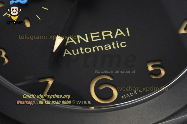 Luminor GMT 3 Days PAM1441 44mm VSF Black/Numeral on CER/LE Strap P9011 Super Clone Luminor GMT 3 Days PAM1441 44mm VSF Black/Numeral on CER/LE Strap P9011 Super Clone