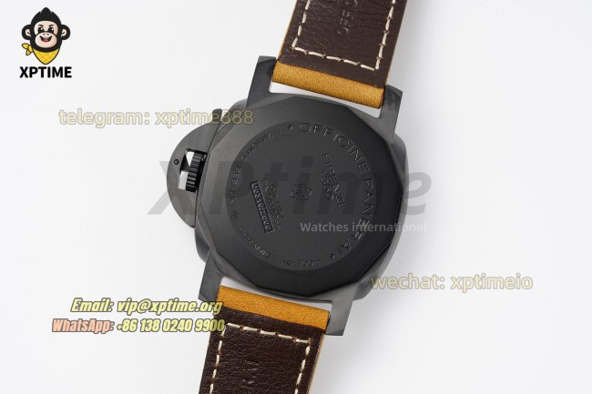 Luminor GMT 3 Days PAM1441 44mm VSF Black/Numeral on CER/LE Strap P9011 Super Clone Luminor GMT 3 Days PAM1441 44mm VSF Black/Numeral on CER/LE Strap P9011 Super Clone