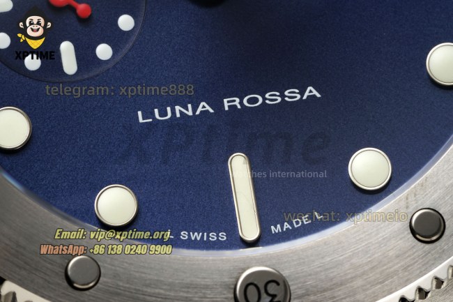 Submersible Luna Rossa PAM1391 44mm VSF Blue/Dot on SS/RU Strap P900 Super Clone Submersible Luna Rossa PAM1391 44mm VSF Blue/Dot on SS/RU Strap P900 Super Clone
