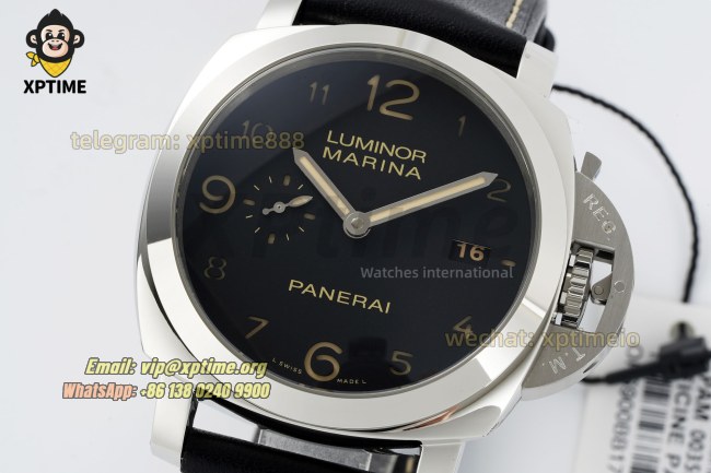 Luminor PAM359 44mm VSF Black/Numeral on SS/LE Strap P9000 Super Clone Luminor PAM359 44mm VSF Black/Numeral on SS/LE Strap P9000 Super Clone