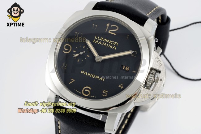 Luminor PAM359 44mm VSF Black/Numeral on SS/LE Strap P9000 Super Clone Luminor PAM359 44mm VSF Black/Numeral on SS/LE Strap P9000 Super Clone