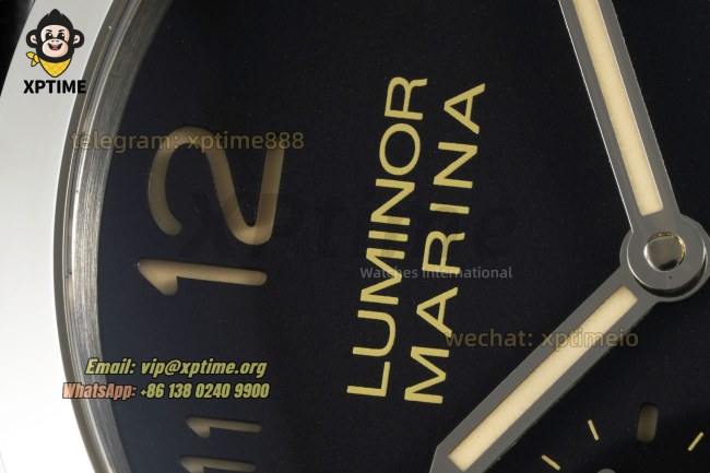 Luminor PAM359 44mm VSF Black/Numeral on SS/LE Strap P9000 Super Clone Luminor PAM359 44mm VSF Black/Numeral on SS/LE Strap P9000 Super Clone