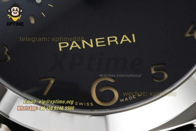 Luminor PAM359 44mm VSF Black/Numeral on SS/LE Strap P9000 Super Clone Luminor PAM359 44mm VSF Black/Numeral on SS/LE Strap P9000 Super Clone