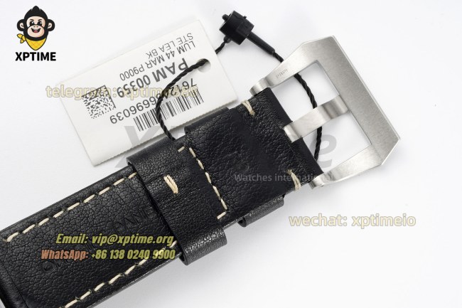 Luminor PAM359 44mm VSF Black/Numeral on SS/LE Strap P9000 Super Clone Luminor PAM359 44mm VSF Black/Numeral on SS/LE Strap P9000 Super Clone