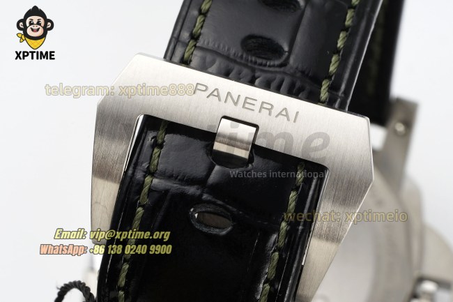 Luminor PAM1056 GMT 44mm VSF Green/Stick Numeral on SS/LE Strap P9011 Super Clone Luminor PAM1056 GMT 44mm VSF Green/Stick Numeral on SS/LE Strap P9011 Super Clone