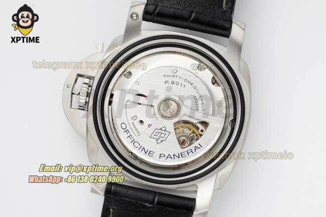 Luminor PAM1056 GMT 44mm VSF Green/Stick Numeral on SS/LE Strap P9011 Super Clone Luminor PAM1056 GMT 44mm VSF Green/Stick Numeral on SS/LE Strap P9011 Super Clone