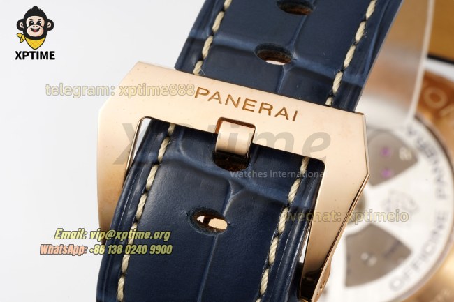 Luminor Marina PAM1114 44mm VSF Blue/Stick & Numeral on RG/LE Strap P9010 Super Clone Luminor Marina PAM1114 44mm VSF Blue/Stick & Numeral on RG/LE Strap P9010 Super Clone