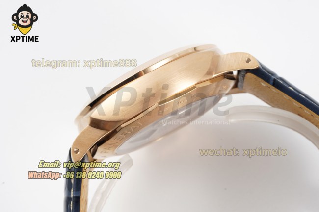 Luminor Marina PAM1114 44mm VSF Blue/Stick & Numeral on RG/LE Strap P9010 Super Clone Luminor Marina PAM1114 44mm VSF Blue/Stick & Numeral on RG/LE Strap P9010 Super Clone