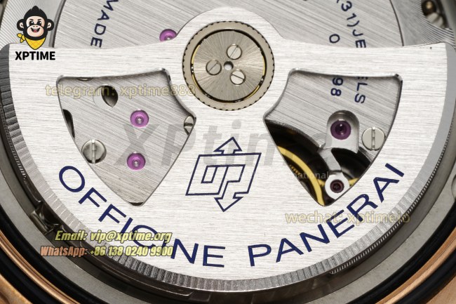 Luminor Marina PAM1114 44mm VSF Blue/Stick & Numeral on RG/LE Strap P9010 Super Clone Luminor Marina PAM1114 44mm VSF Blue/Stick & Numeral on RG/LE Strap P9010 Super Clone