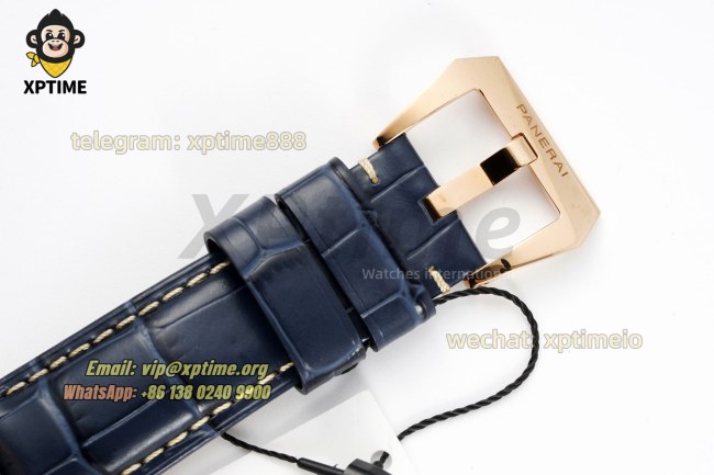 Luminor Marina PAM1114 44mm VSF Blue/Stick & Numeral on RG/LE Strap P9010 Super Clone Luminor Marina PAM1114 44mm VSF Blue/Stick & Numeral on RG/LE Strap P9010 Super Clone