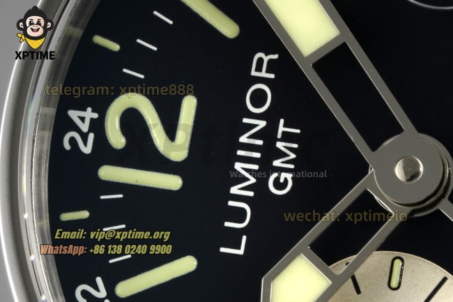 Luminor GMT PAM088 44mm VSF Black/Stick & Numeral on SS/LE Strap OPVIII Luminor GMT PAM088 44mm VSF Black/Stick & Numeral on SS/LE Strap OPVIII