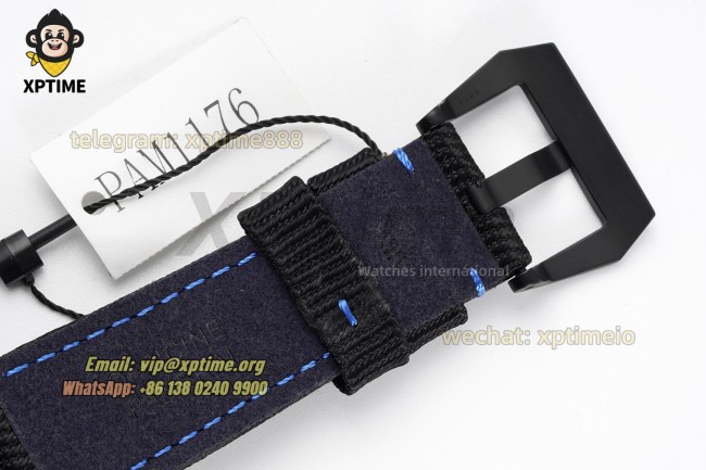 Luminor Marina GMT PAM1176 44mm VSF Black/Stick & Numeral on CER/NY Strap P9011 Luminor Marina GMT PAM1176 44mm VSF Black/Stick & Numeral on CER/NY Strap P9011