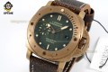 Submersible PAM382N 44mm VSF Green/Dot on BR/LE Strap Mod9000 Super Clone Submersible PAM382N 44mm VSF Green/Dot on BR/LE Strap Mod9000 Super Clone