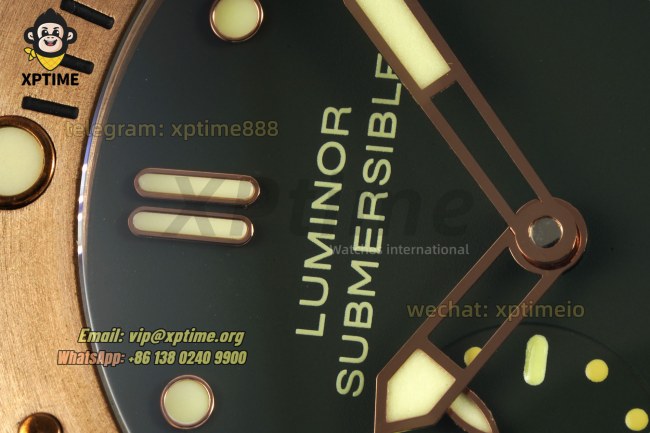 Submersible PAM382N 44mm VSF Green/Dot on BR/LE Strap Mod9000 Super Clone Submersible PAM382N 44mm VSF Green/Dot on BR/LE Strap Mod9000 Super Clone