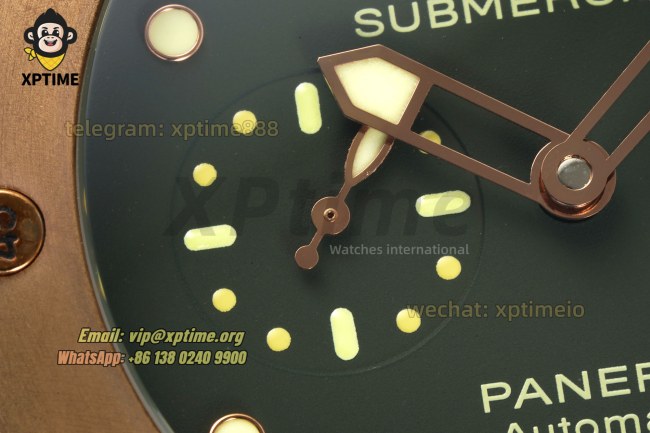 Submersible PAM382N 44mm VSF Green/Dot on BR/LE Strap Mod9000 Super Clone Submersible PAM382N 44mm VSF Green/Dot on BR/LE Strap Mod9000 Super Clone