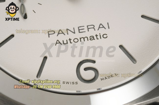 Luminor Marina Auto PAM1314 44mm VSF White/Stick & Numeral on SS/LE Strap P9010 Luminor Marina Auto PAM1314 44mm VSF White/Stick & Numeral on SS/LE Strap P9010