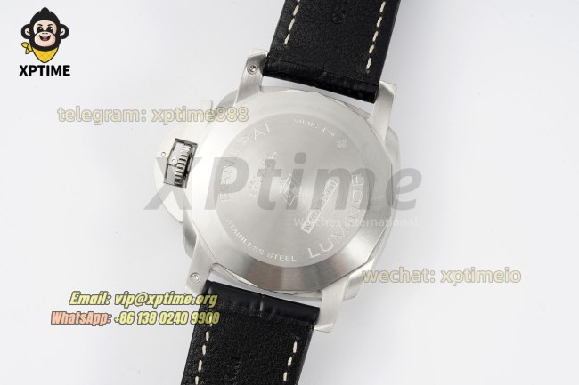 Luminor Marina Auto PAM1312 44mm VSF Black/Stick & Numeral on SS/LE Strap P9010 Luminor Marina Auto PAM1312 44mm VSF Black/Stick & Numeral on SS/LE Strap P9010