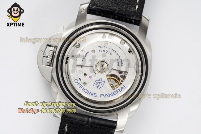 Luminor Marina Auto PAM1312 44mm VSF Black/Stick & Numeral on SS/LE Strap P9010 Luminor Marina Auto PAM1312 44mm VSF Black/Stick & Numeral on SS/LE Strap P9010