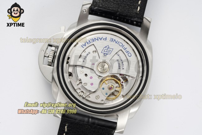 Luminor Marina Auto PAM1312 44mm VSF Black/Stick & Numeral on SS/LE Strap P9010 Luminor Marina Auto PAM1312 44mm VSF Black/Stick & Numeral on SS/LE Strap P9010