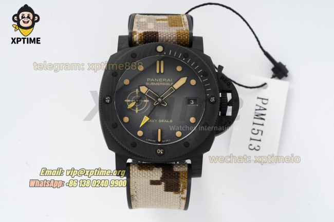 Submersible PAM1513 44mm VSF Gray/Dot on Carbon/NY Strap MP900 Submersible PAM1513 44mm VSF Gray/Dot on Carbon/NY Strap MP900