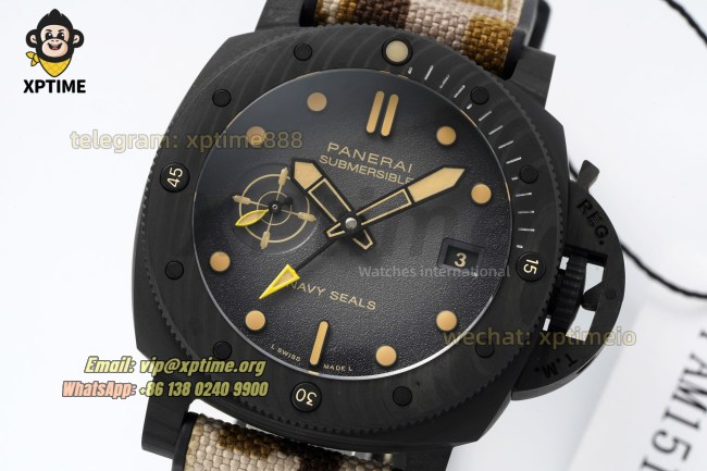 Submersible PAM1513 44mm VSF Gray/Dot on Carbon/NY Strap MP900 Submersible PAM1513 44mm VSF Gray/Dot on Carbon/NY Strap MP900