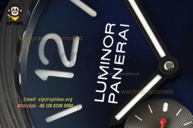Luminor Luna Rossa PAM1529 44mm VSF Black/Stick & Numeral on FC/RU Strap V2 P9010 Luminor Luna Rossa PAM1529 44mm VSF Black/Stick & Numeral on FC/RU Strap V2 P9010