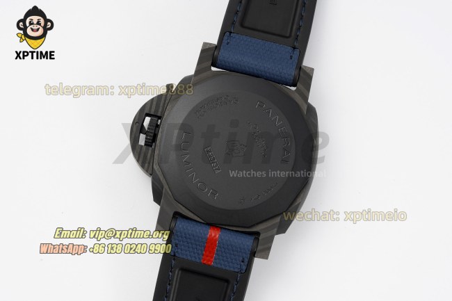 Luminor Luna Rossa PAM1529 44mm VSF Black/Stick & Numeral on FC/RU Strap V2 P9010 Luminor Luna Rossa PAM1529 44mm VSF Black/Stick & Numeral on FC/RU Strap V2 P9010