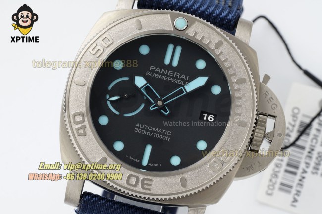 Submersible PAM985 Mike Horn 47mm VSF Black/Dot on TI/NY Strap P9010 Submersible PAM985 Mike Horn 47mm VSF Black/Dot on TI/NY Strap P9010