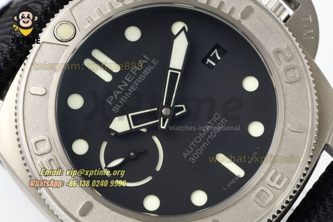 Submersible PAM984 Mike Horn 47mm VSF Black/Dot on TI/NY Strap P9010 Submersible PAM984 Mike Horn 47mm VSF Black/Dot on TI/NY Strap P9010