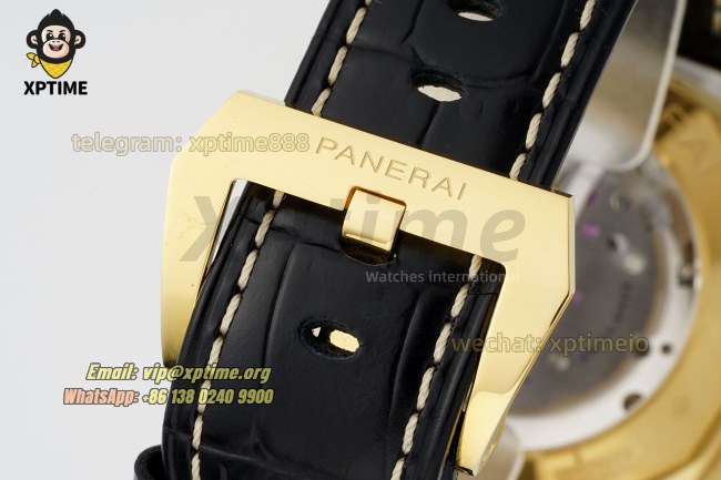 Luminor Marina Auto PAM1115 44mm VSF Gray/Stick & Numeral on YG/LE Strap P9010 Luminor Marina Auto PAM1115 44mm VSF Gray/Stick & Numeral on YG/LE Strap P9010
