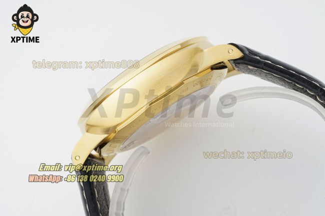 Luminor Marina Auto PAM1115 44mm VSF Gray/Stick & Numeral on YG/LE Strap P9010 Luminor Marina Auto PAM1115 44mm VSF Gray/Stick & Numeral on YG/LE Strap P9010