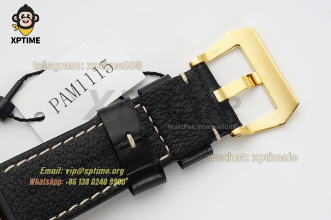 Luminor Marina Auto PAM1115 44mm VSF Gray/Stick & Numeral on YG/LE Strap P9010 Luminor Marina Auto PAM1115 44mm VSF Gray/Stick & Numeral on YG/LE Strap P9010