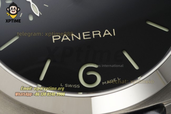 Luminor Marina PAM312 44mm VSF Black/Stick & Numeral on SS/LE Strap P9000 Luminor Marina PAM312 44mm VSF Black/Stick & Numeral on SS/LE Strap P9000