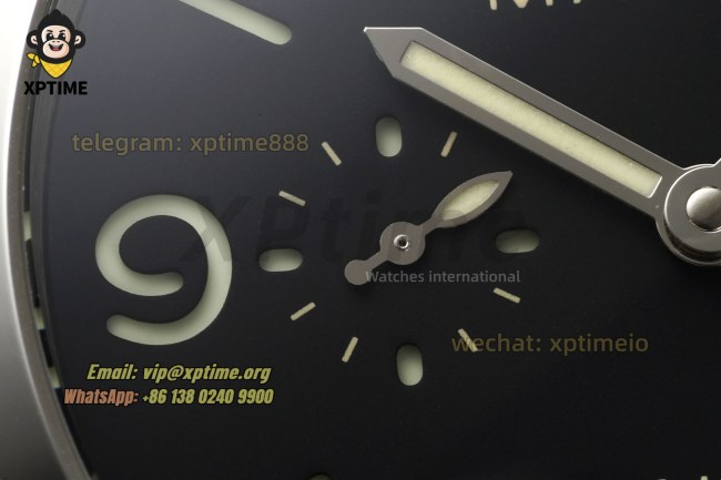 Luminor Marina PAM312 44mm VSF Black/Stick & Numeral on SS/LE Strap P9000 Luminor Marina PAM312 44mm VSF Black/Stick & Numeral on SS/LE Strap P9000